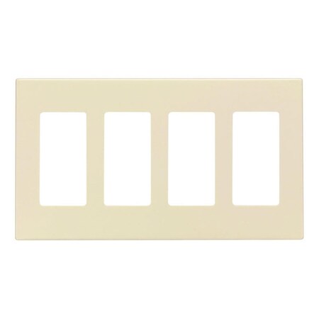 Ezgeneration Almond 4 Gang Polycarbonate Screwless Wall Plate Rocker EZ2737896